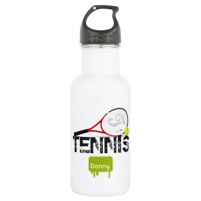 TENNIS Kid's Sports Water Bottle Personalised (Front)
