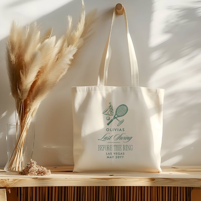 Tennis Last Swing Before The Ring Bachelorette Tote Bag (Creator Uploaded)