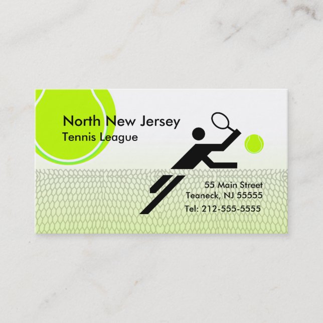Tennis League Business Card (Front)