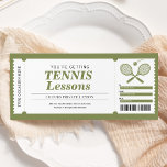 Tennis Lesson Gift Certificate Voucher Invitation<br><div class="desc">Tennis Lesson Gift Certificate Voucher Invitation. Tennis vector image by macrovector on Freepik.</div>