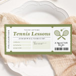 Tennis Lesson Gift Voucher Certificate Invitation<br><div class="desc">Tennis Lesson Gift Voucher Certificate Invitation. Tennis vector image by macrovector on Freepik.</div>