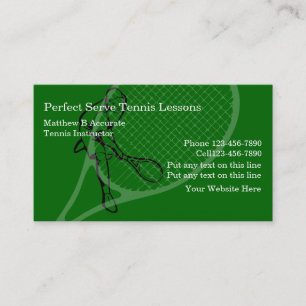 Tennis Lessons Business Cards