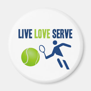Tennis: Live. Love. Serve Magnet