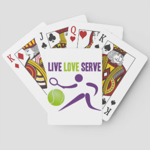 Tennis: Live. Love. Serve. Playing Cards