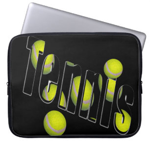 Tennis Logo And Balls, Laptop Sleeve