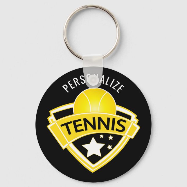 Tennis Logo Design Key Ring (Front)