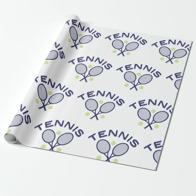 Tennis Logo Wrapping Paper (Unrolled)
