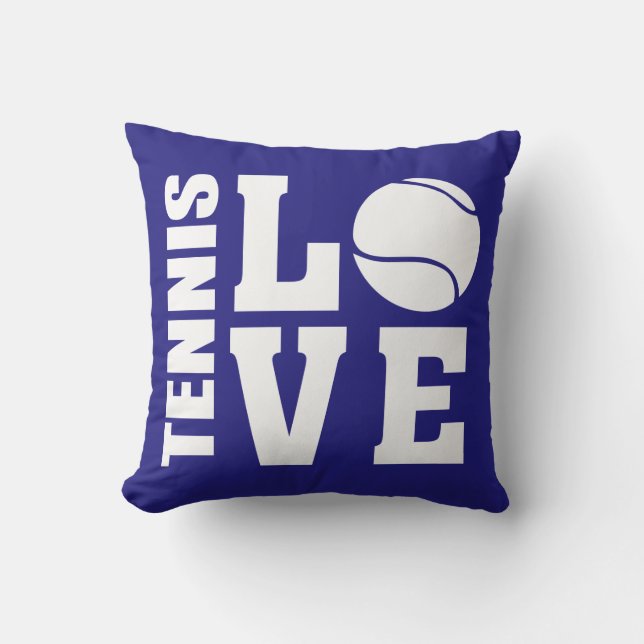 Tennis Love Blue Cushion (Front)