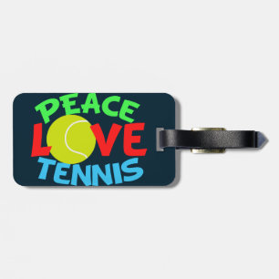 Tennis Love Blue Luggage Tag