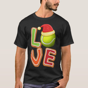 Tennis Love Christmas Cute Sport Xmas Pajama T-Shirt