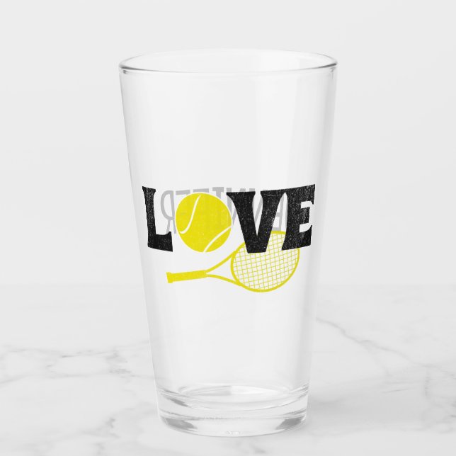 Tennis Love Glass (Front)