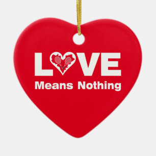 Tennis Love Means Nothing Ceramic Tree Decoration