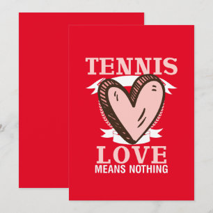 Tennis Love means nothing for Valentine's Day   Holiday Card