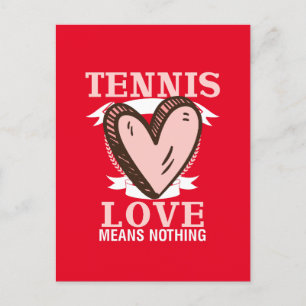 Tennis Love means nothing for Valentine's Day  Postcard