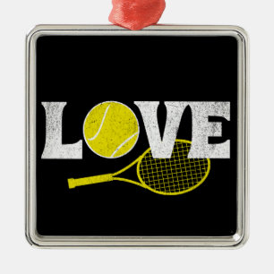 Tennis Love Metal Tree Decoration