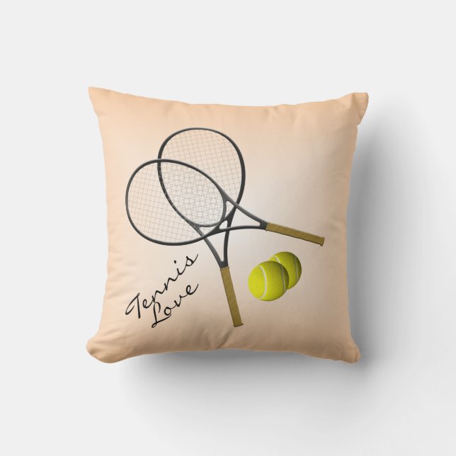 Tennis Love Mojo Throw Pillow (Front)