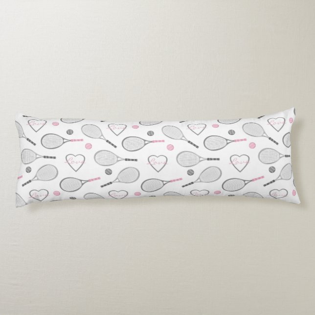 Tennis Love Pattern Body Cushion (Back)