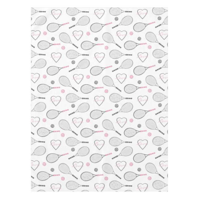 Tennis Love Pattern Tablecloth (Front)