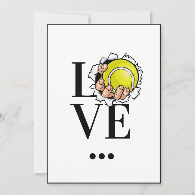 Tennis Love Player Coach Sports Themed Athletic Holiday Card (Front)