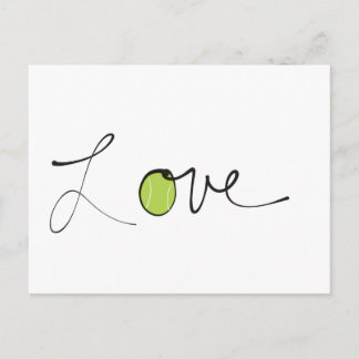 Tennis love postcard