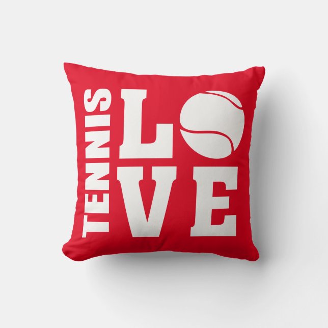 Tennis Love Red Cushion (Front)