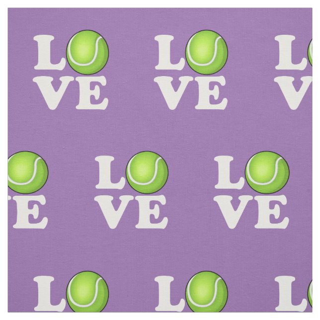 Tennis Love Tennis Fan Lilac Colour Fabric (Swatch)