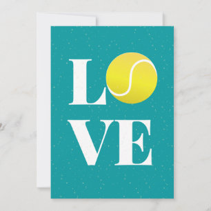 Tennis Love Valentine's Day Sport Themed Athletic Holiday Card