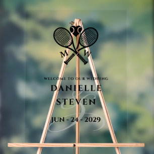 Tennis Love Welcome Acrylic Sign