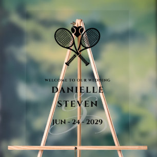 Tennis Love Welcome Acrylic Sign