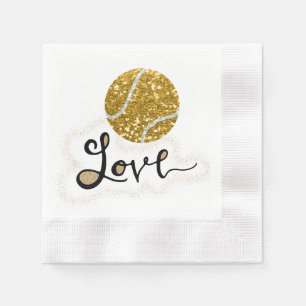 Tennis Love with Ball  Napkin