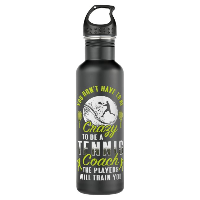 Tennis Lover Player Coach Train Player Team Instru 710 Ml Water Bottle (Front)