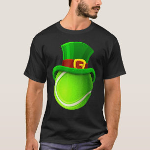 Tennis Lover St Patricks Day Ball Leprechaun Hat B T-Shirt