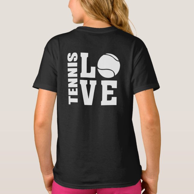 Tennis Lovers, I Love Tennis, Tennis t-shirt (Back)