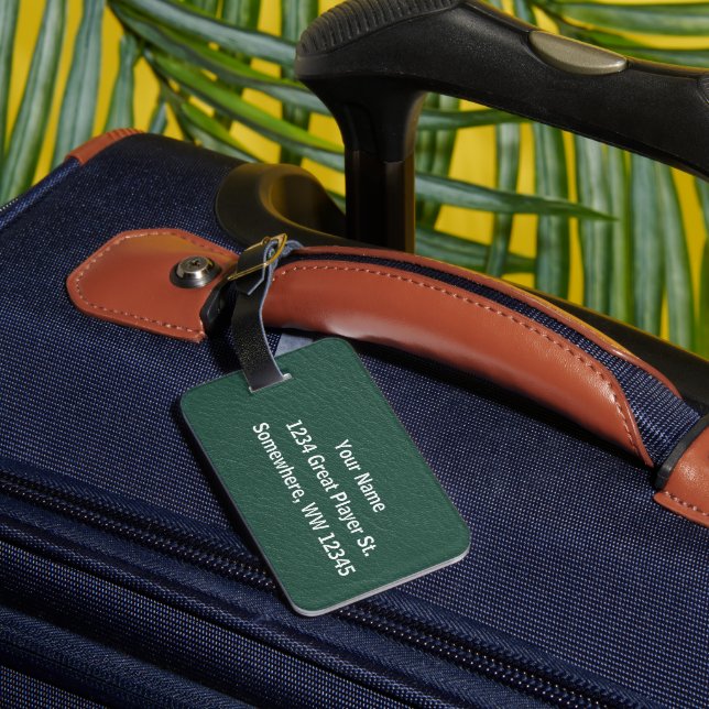 Tennis - male player and ball Personalize Luggage Tag (Back Insitu 3)