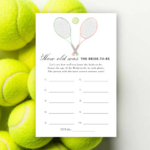 Tennis Match Bridal shower How old was the bride
