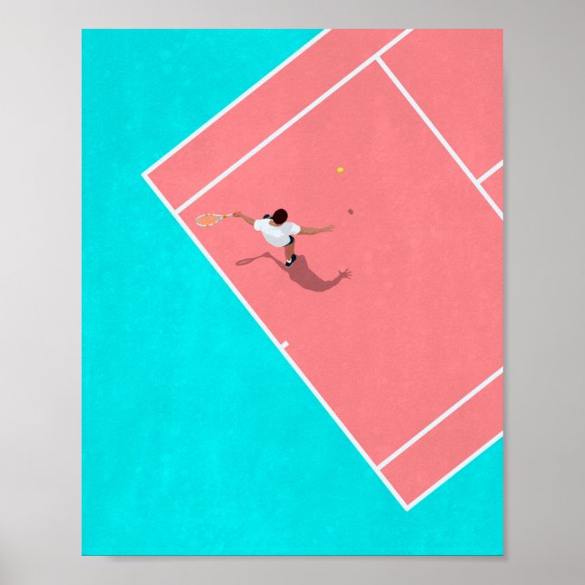 Tennis Match From Above Poster (Front)