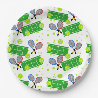 Tennis Match Paper Plate