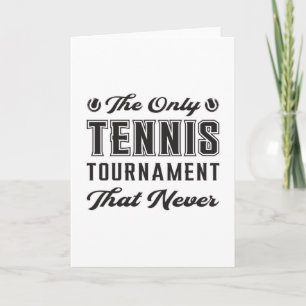 Tennis Match Racket Player Court Funny Gift Idea Card
