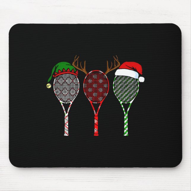 Tennis Merry Chistmas 3 Tennis Racket Christmas  Mouse Mat (Front)