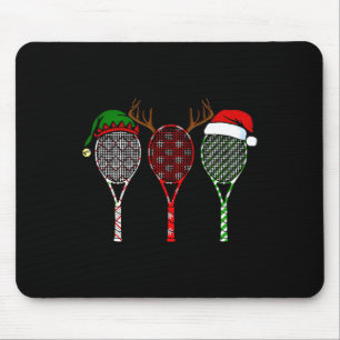 Tennis Merry Chistmas 3 Tennis Racket Christmas  Mouse Mat