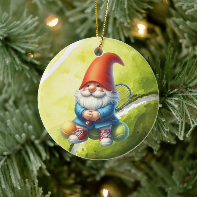 Tennis  Merry Christmas themed Ceramic Tree Decoration (Tree)