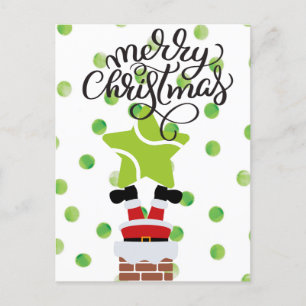 Tennis  Merry Christmas with Santa Claus   Postcard