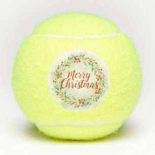 Tennis Merry Christmas with tennis ball 