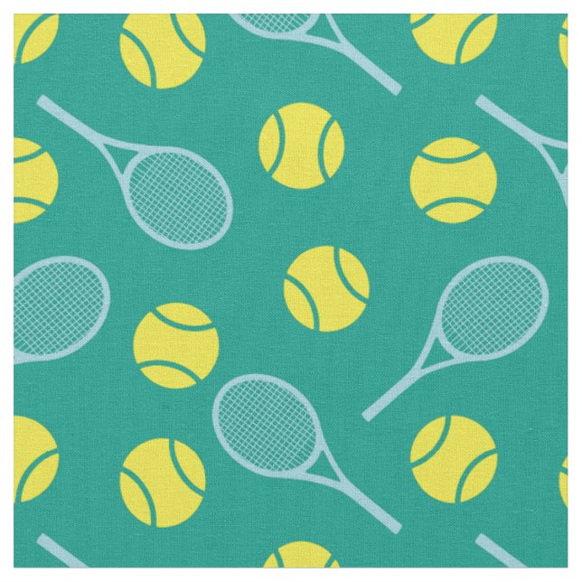Tennis: mint and green - customizable! fabric (Close Up)