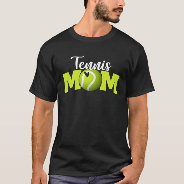 Tennis Mom Cute Letter Print Women Cute Mother's D T-Shirt (Front)