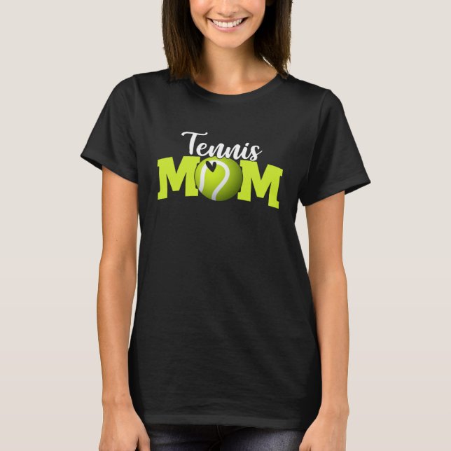 Tennis Mom Cute Letter Print Women Cute Mother's D T-Shirt (Front)