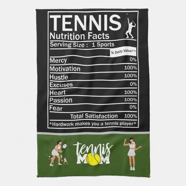 Tennis MOM Tea Towel (Vertical)