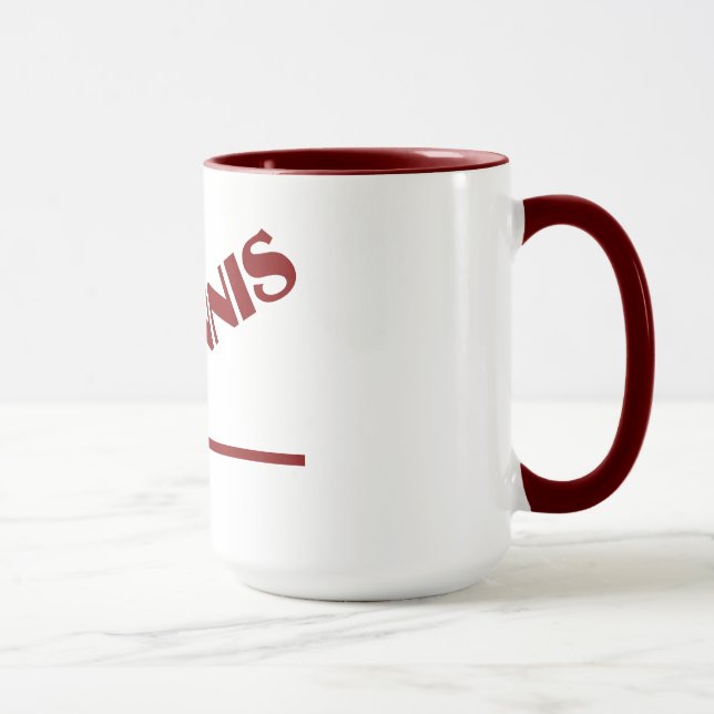 Tennis mug - choose style & customise (Right)