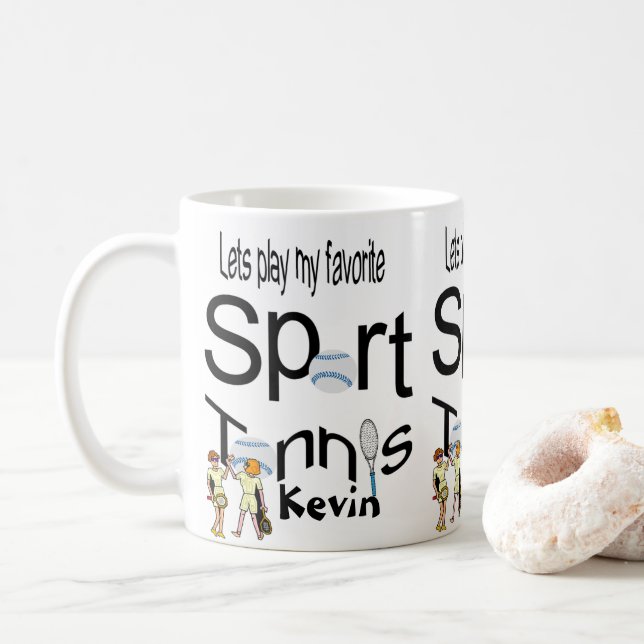 Tennis Mugs Sports (With Donut)