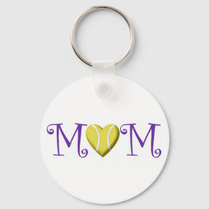 Tennis Mum Keychain, Purple Key Ring
